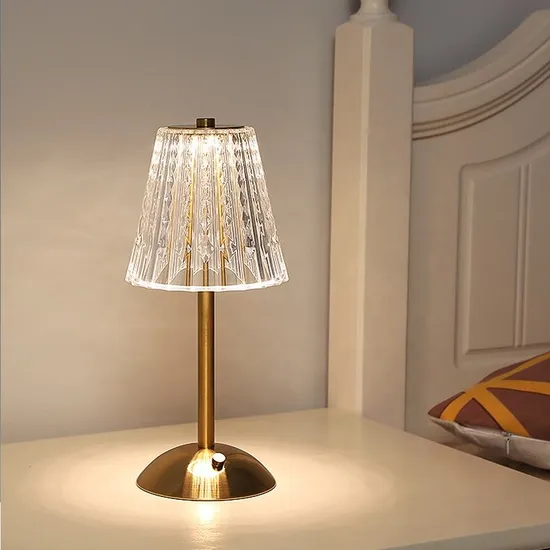 Lâmpada de mesa LED sem fio moderna para espaços elegantes de jantar1