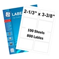 3.375" X 2.33"  Laser Label Sheets Rectangle Barcode Sticker 8 Labels Per Sheet Label Sticker Sheets For Laser Inkjet Printer1