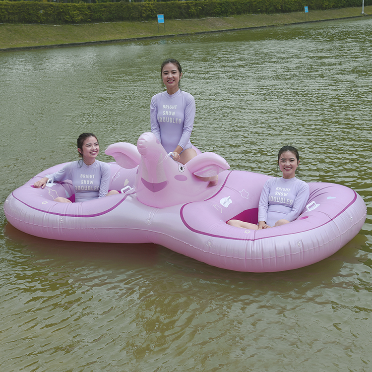 Double inflatable ride on