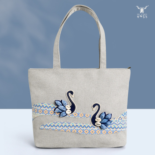 B383-Bolso de hombro de mano Swan