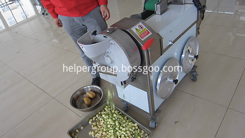 Vegetables cutting machine cutting process