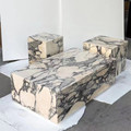 Chinese Calacatta Viola White Marble Box Plinth Table Design - Factory Direct Sale1
