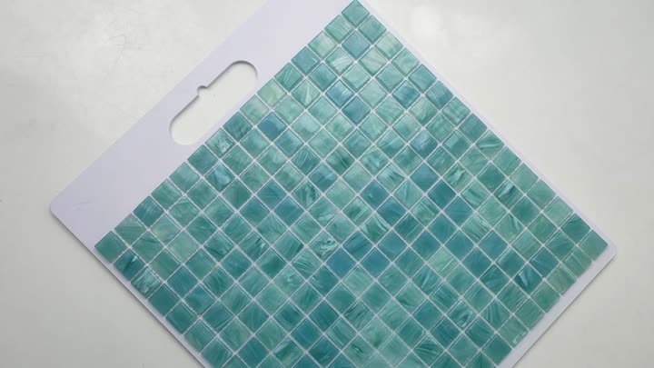 Green Glass Swimming Pool Mosaic