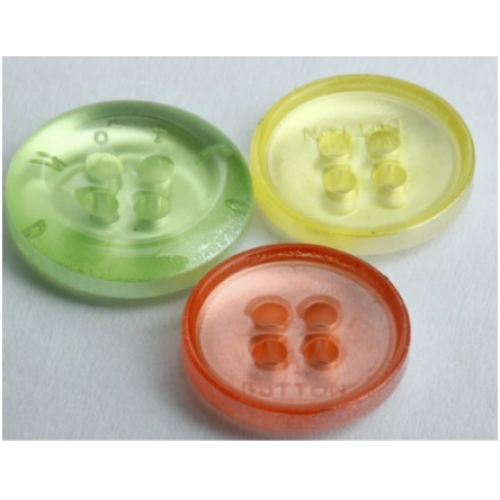 What are the characteristics of resin buttons