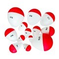 CHXFOAM Pompano Rigs & Eps Foam Red/White Cone Shape Fishing Floats1