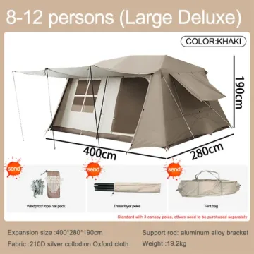 High Quality Oxford Cloth 5-8 Person Outdoor Camping Luxury Family Tent1