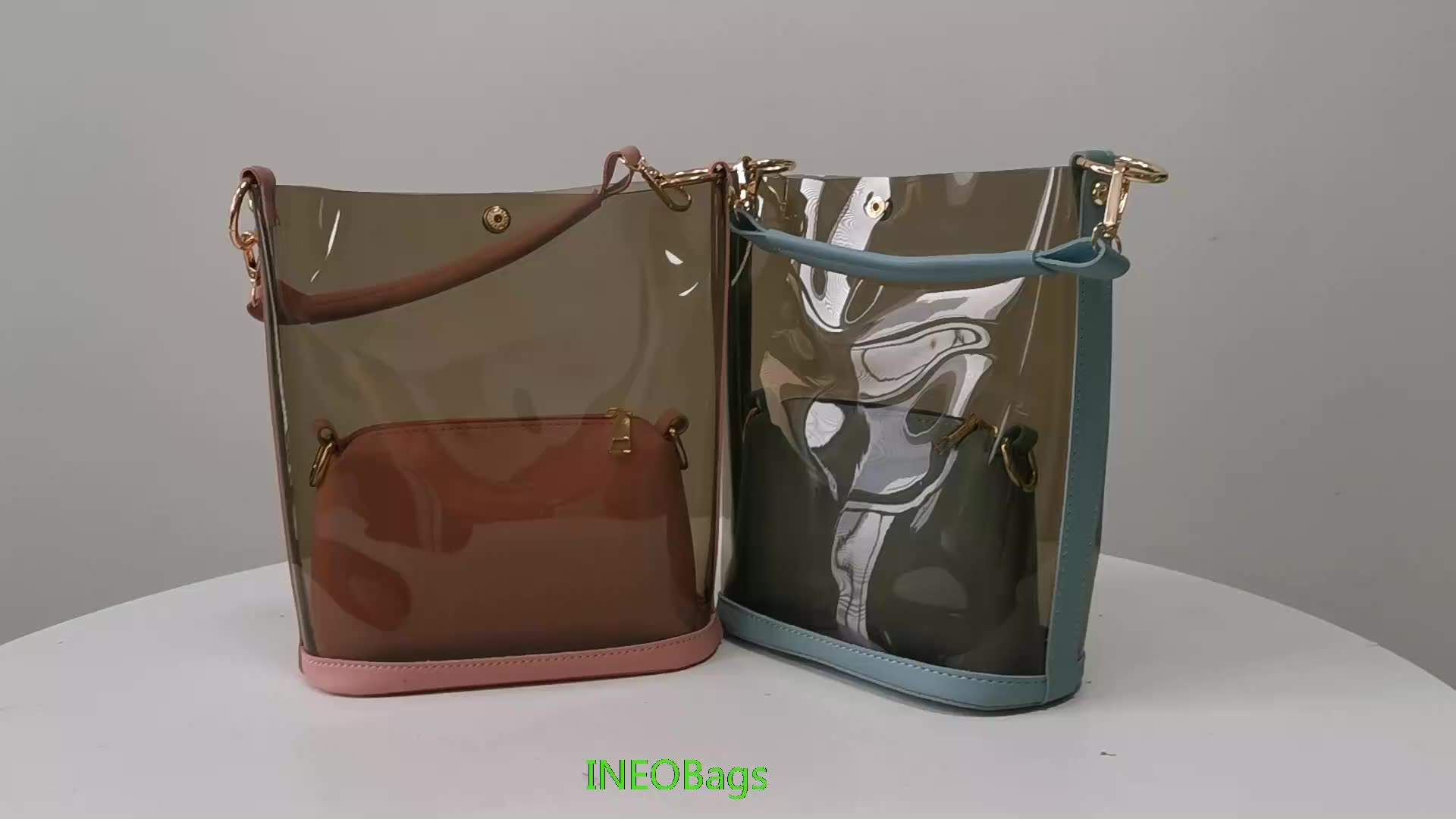 Fashion Waterproof Durable Tote Beach Single Shoulder Transparent Sling Bag Custom Clear PVC Tote Bag1