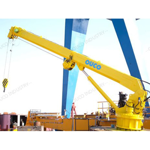 Customized 0.2T20M Telescopic Marine Crane For Qatari Customers