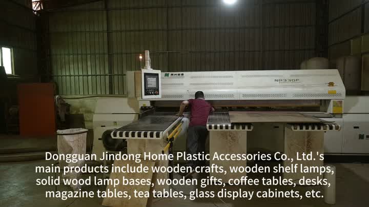 Solid wood lamp base wood products production process