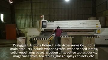 Solid wood lamp base wood products production process
