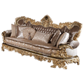 European French Style Villa Fabric Sofa with Solid Wood Carving for Large Living Room1