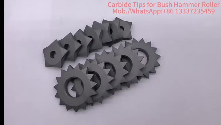 Cemented Carbide Tips for Bush Hammer Roller