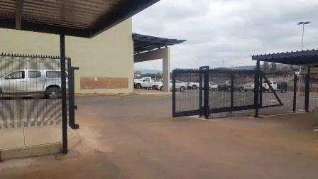 Montar o tipo de suspensão elétrica, portão de deslizamento, galvanizado a quente, portão de ferro forjado1