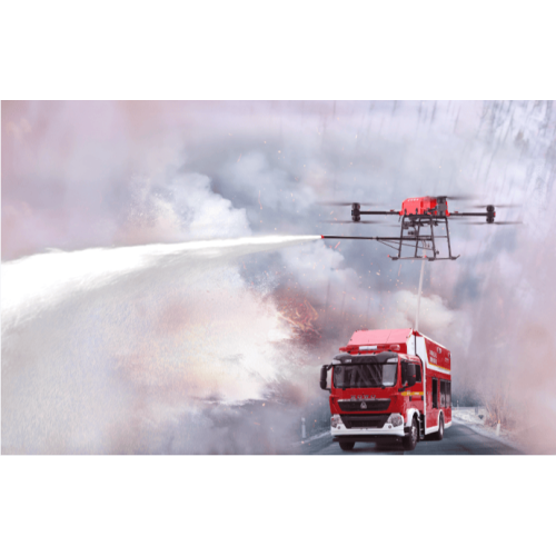 What conveniences do firefighting drones bring to humans