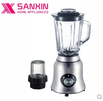 ความเก่งกาจของเครื่องปั่นแท่นวาง 1,500 มล. พร้อมขวดแก้วและภาชนะบรรจุโรงสี