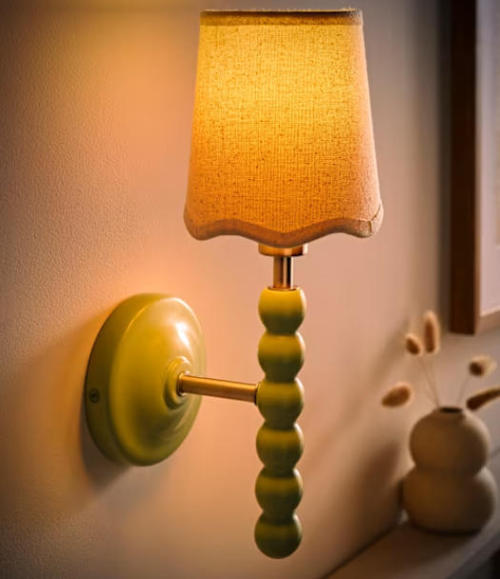 Ribbed Fabric Shade Gourd Tube Wall Light - Customizable & Versatile