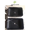 Customized Nero Marquina Marble Basin for Bathroom1