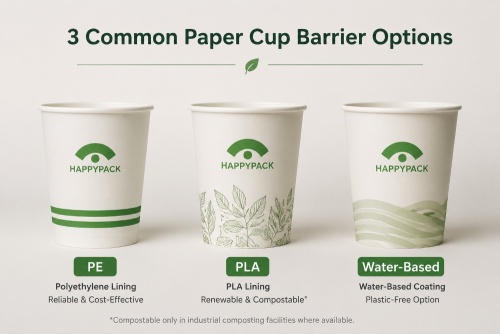 Além do PE e do PLA: Compreendendo os copos de papel com barreira à base de água e sem plástico