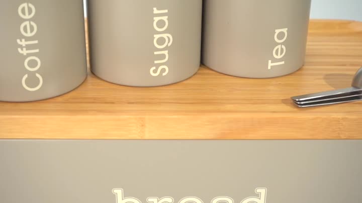 brown steel canisters