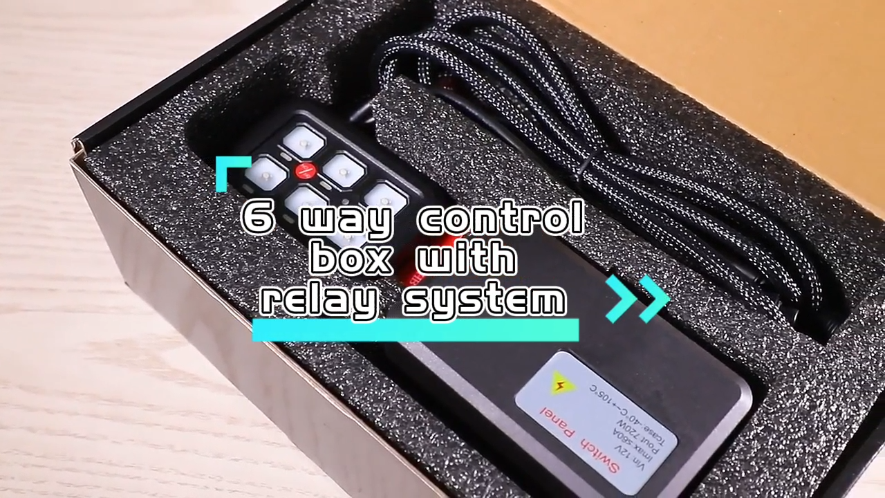 Panel de control del interruptor 12V/24 V Sistema de relé electrónico Camita de control de circuito impermeable Caja de relevo de fusible Arnés1