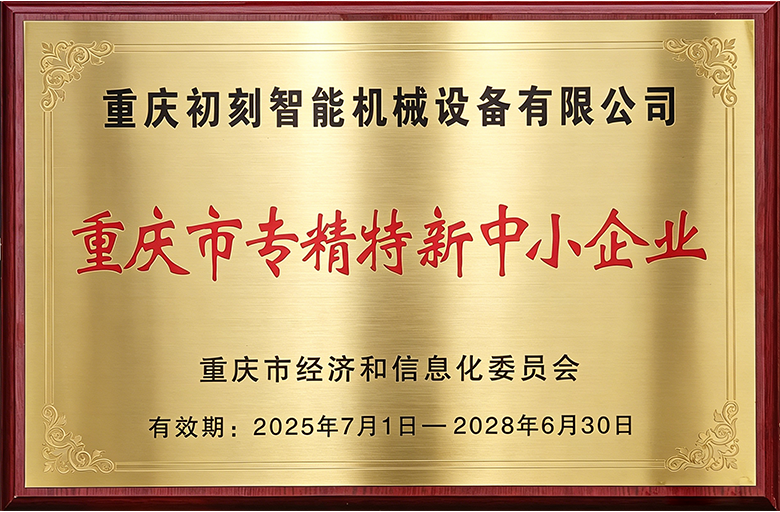 Chongqing Specialized, Refined and Innovative Small and Medium-sized Enterprise Certificate