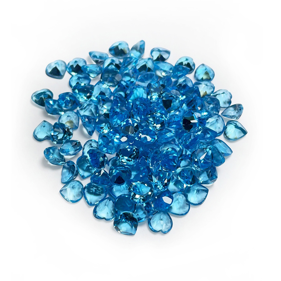 Heart-Shaped Swiss Blue Topaz