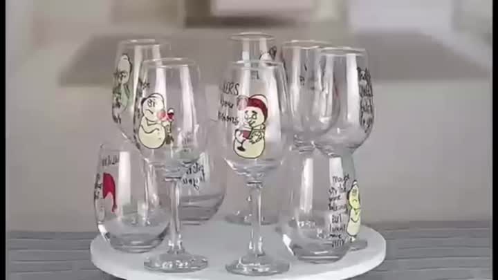 Ensemble de verre à vin transparent personnalisé Logo personnalisé