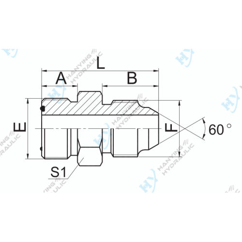 ORFS Male Jis Metric Male 60 Cone