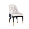 Modern Tufted High Back Scaune din lemn solid acoperit de scaune de cupru1