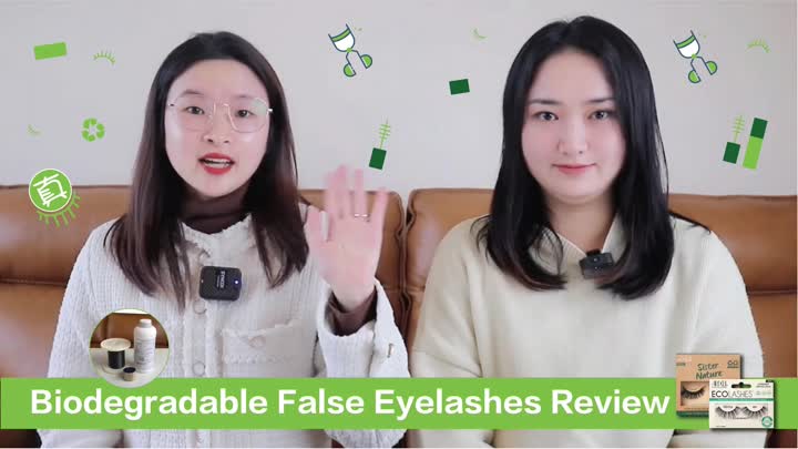 Biodegradable false eyelashes review video