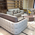 Maxky Modern Italia Light Luxury Sofa 123 Combination Villa Ruang Tamu Kulit Sederhana Hong Kong Style Sofa1