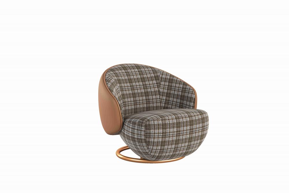 Fabric Upholstered Mid Century Modern Chair