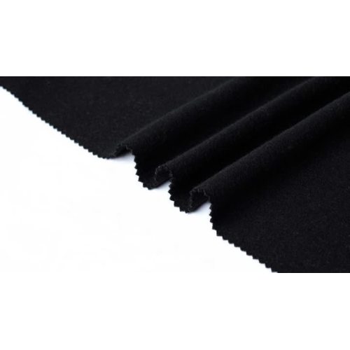 ドレスコートパーカー用ブラックベージュ軽量ウールコットンポリエステル混紡生地