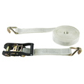 1.5 Inch 3000kg Double J Hook White Ratchet Tie Down Straps1