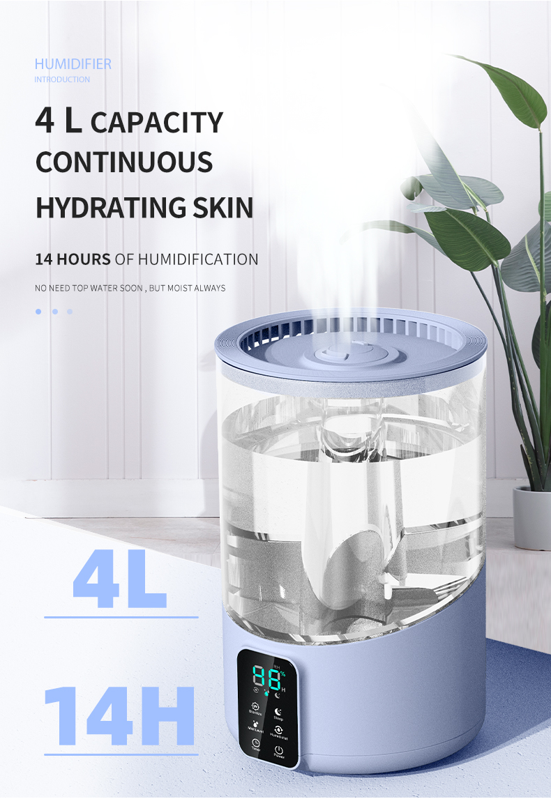 Humidificador ultrasónico de relleno superior