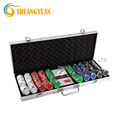 500 Piece 11.5g Double Dice Poker Chip Set with Square Corner Aluminum Case1