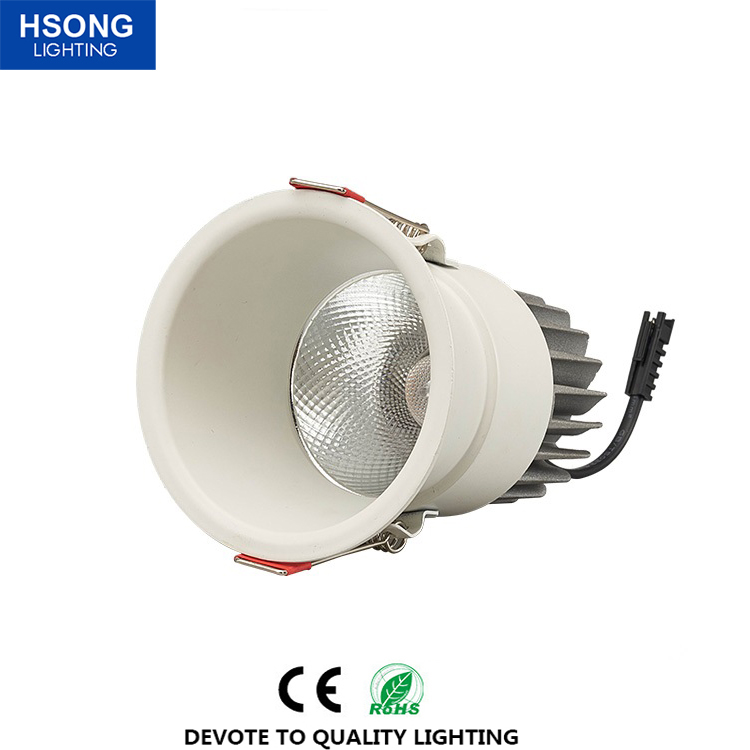 Hsong Lighting - Deep Anti Glare project quality led cob downlight 10w die-casting aluminium recessed downlight for hotel LED COB Recessed Spotlights1