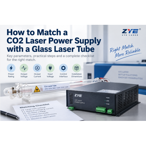 Comment faire correspondre une alimentation laser CO2 avec un tube laser en verre