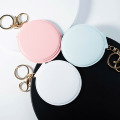 Factory PU Leather Mirror Keychain and Mini Makeup Mirror for Women1