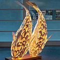 Japanese Style Wood Fish Chandelier for Hotel Lobby Staircase1