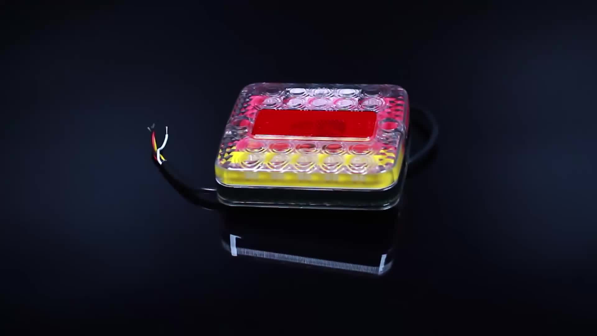 リアリバースストップインジケーターセットトラックトレーラーナンバープレートランプTaillight1