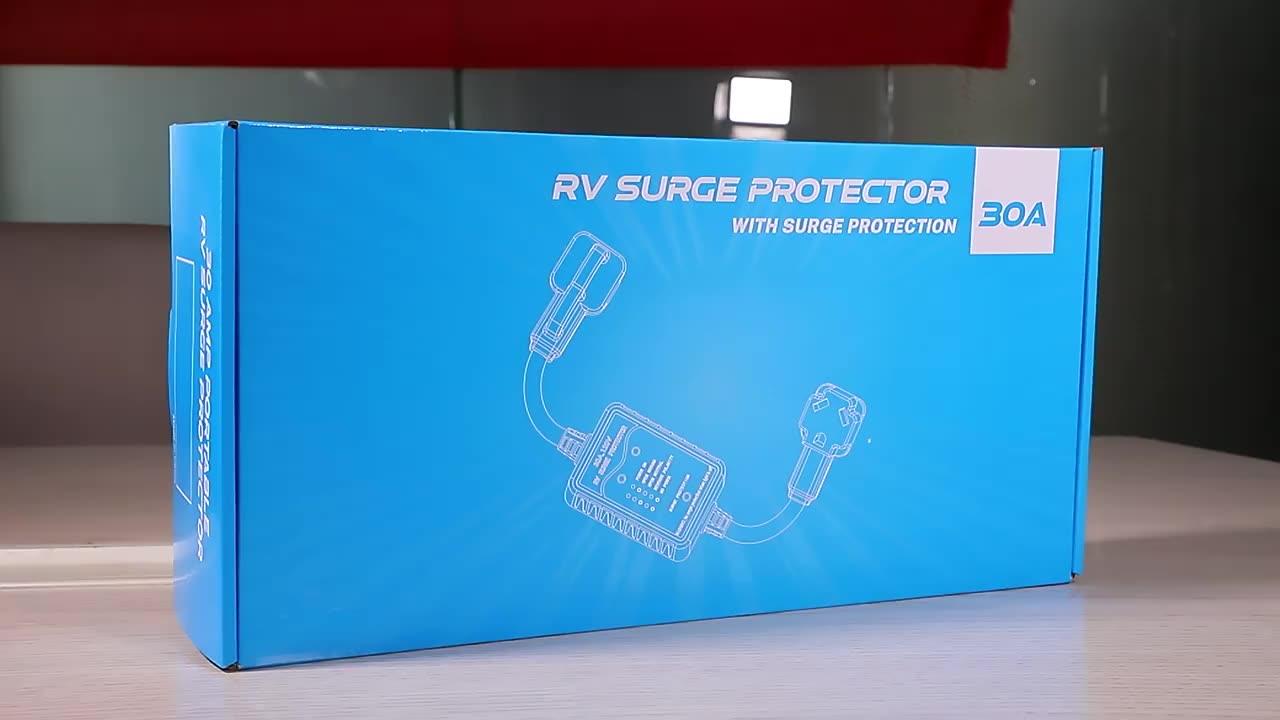 Ny generation RV Surge Protector 30 amp med vattentät täckning av husbilstöld av stöldkretsanalysatorn Plug1
