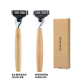 Custom Biodegradable Wood and Bamboo Razor with German Imported Blades: Eco-Friendly Shaving Solution1