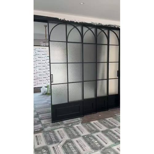 French black high-end sliding door