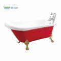 GreenGoods Red Acrylic Clawfoot Antique Bathtub1
