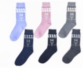 Oemen Manufacturer Custom logo girl long organic polyester colorful knit Funny Cute Women's socks Cotton socks for women1