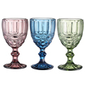 Wholesale Pressed Blue Glass Goblets for Weddings and Events1