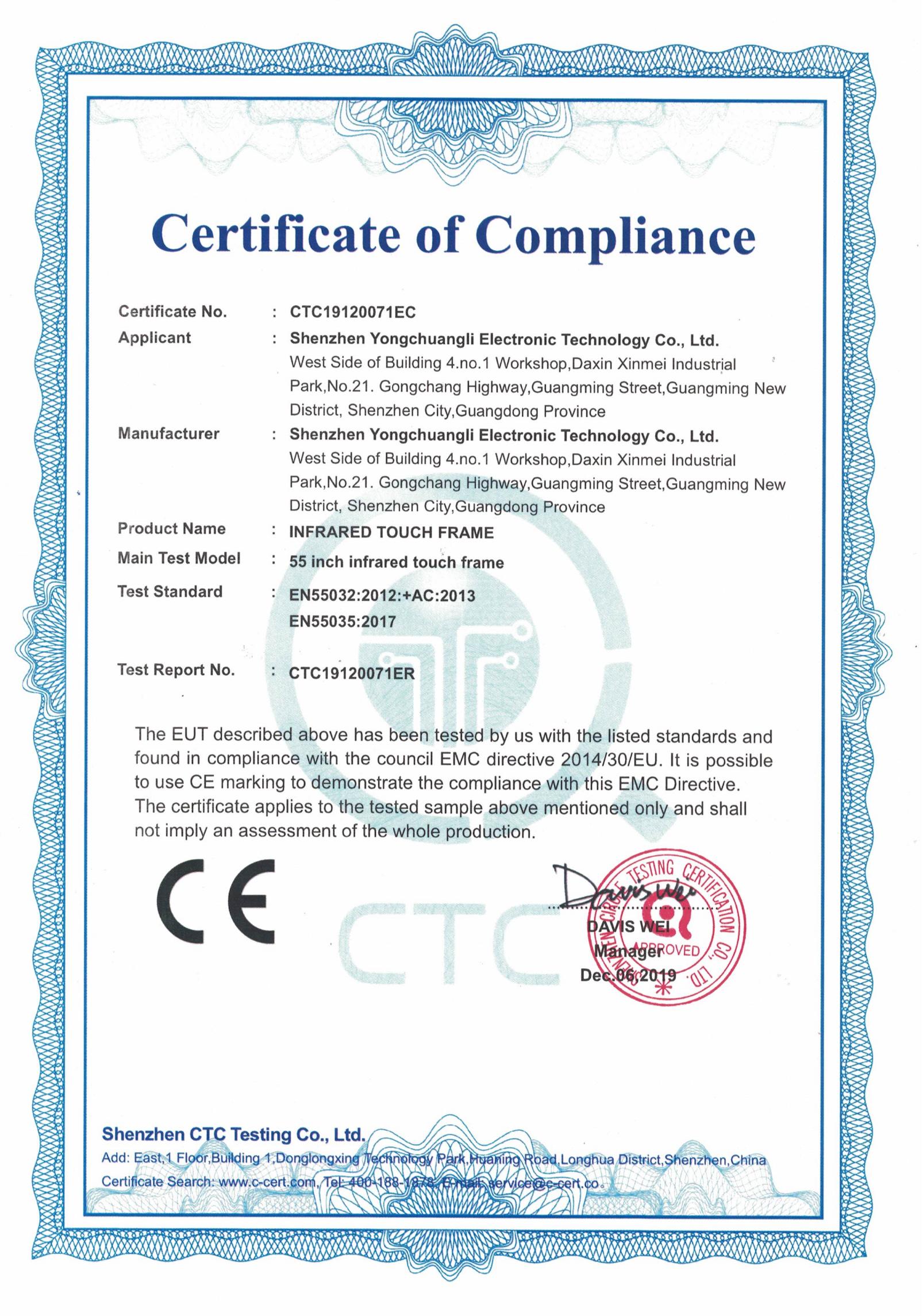 Certificate of Compliance