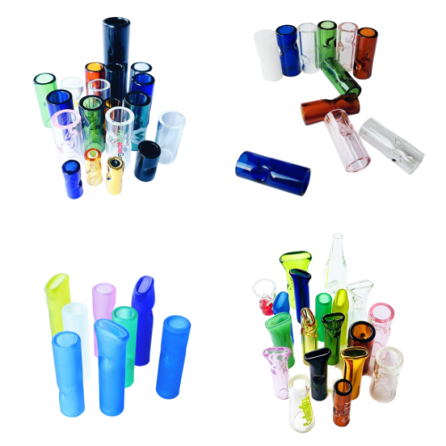 Dicas de filtro de vidro de formato de cores de tamanho personalizado para fumar
