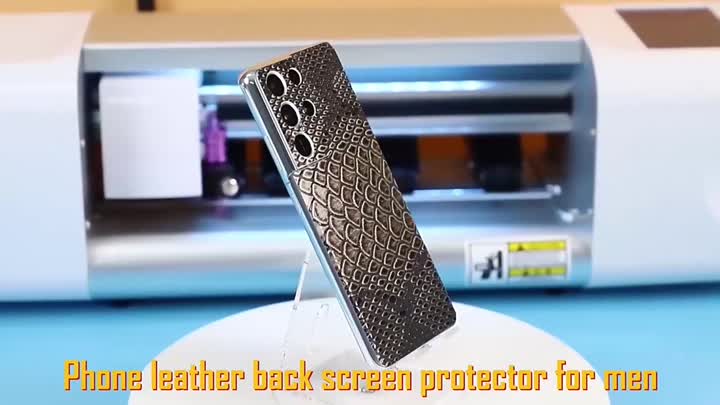 Film arrière en cuir de motif de serpent pour téléphone mobile